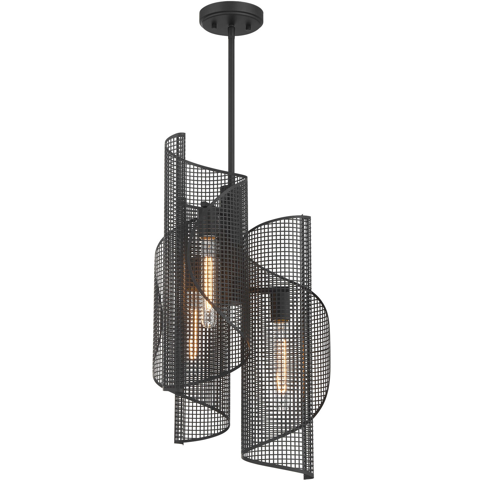 Hillbourne 3 Light 14 inch Matte Black Pendant Ceiling Light