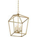 Townsend 4 Light 17 inch Warm Brass Pendant Ceiling Light, Essentials