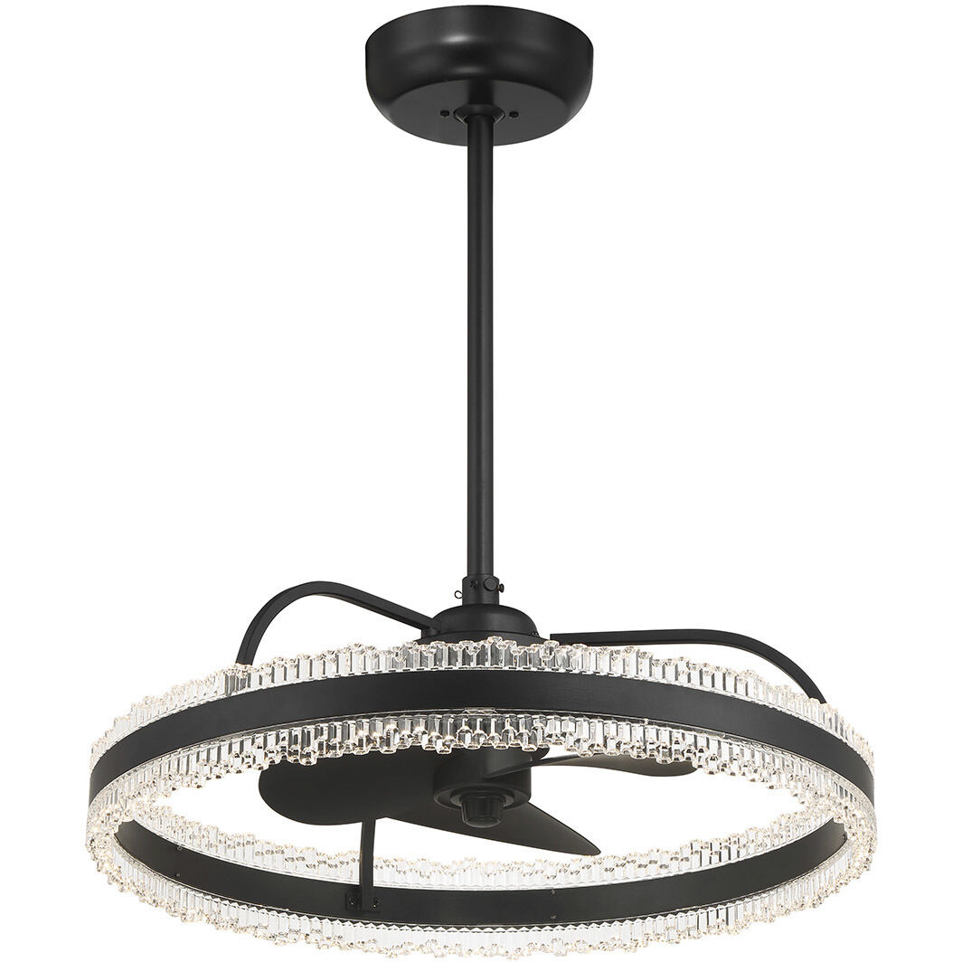 Savoy House 24-FD-555-89 Corona 14 inch Matte Black with Black