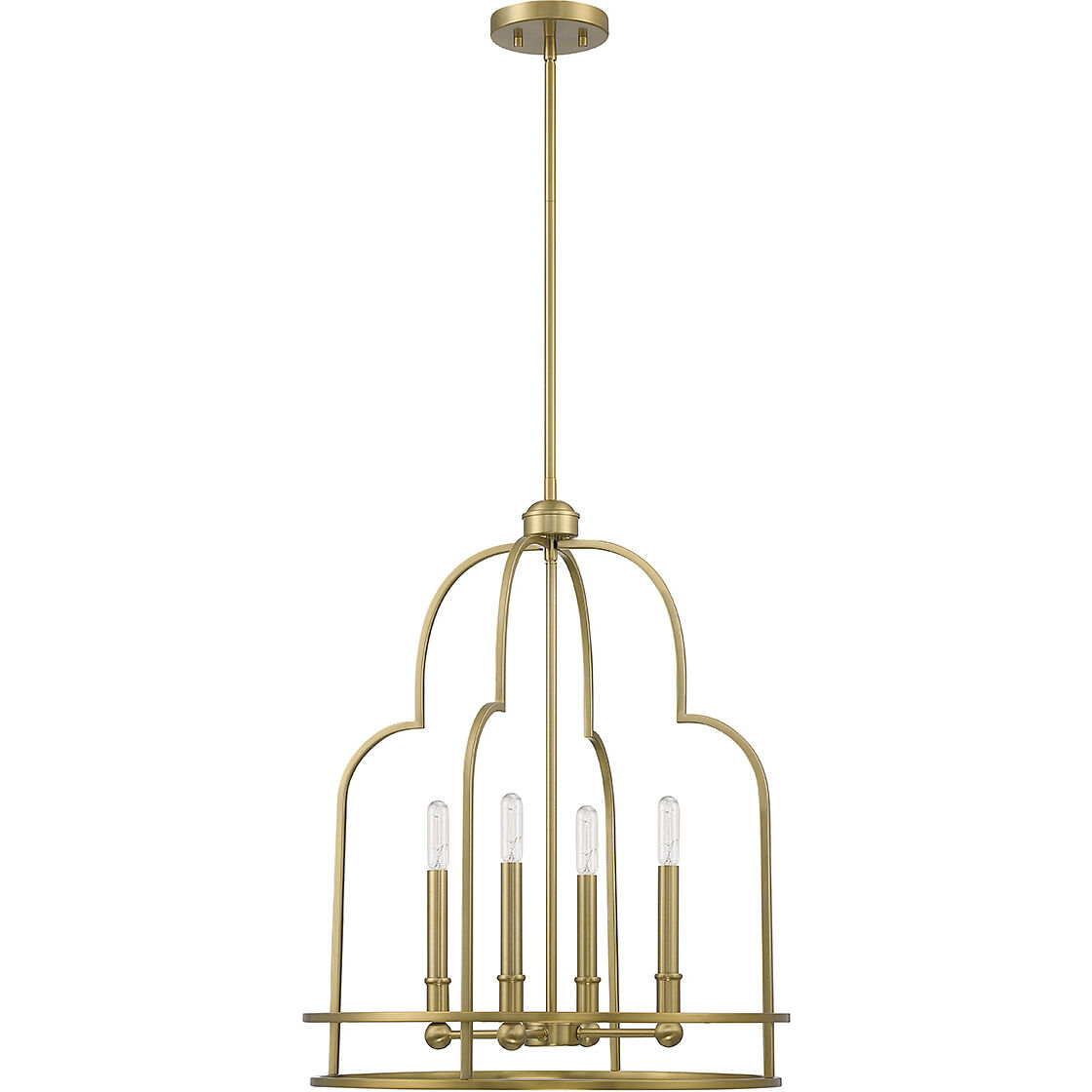 Diplomat 4 Light 20 inch Warm Brass Pendant Ceiling Light
