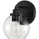 Carson 1 Light 5.5 inch Black Bathroom Vanity Light Wall Light, Essentials