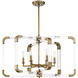 Rotterdam 6 Light 24.75 inch Warm Brass Pendant Ceiling Light, Essentials