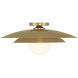 Sherrer 1 Light 20 inch Warm Brass Semi-Flush Ceiling Light