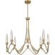 Sofia LED 36 inch Noble Brass Chandelier Ceiling Light