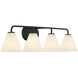 Blair 4 Light 35 inch Black Bath Wall Light