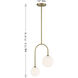 Chester 2 Light 12 inch Noble Brass Pendant Ceiling Light