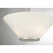 Blair 3 Light 15 inch Satin Nickel Convertible Semi-Flush or Pendant Ceiling Light