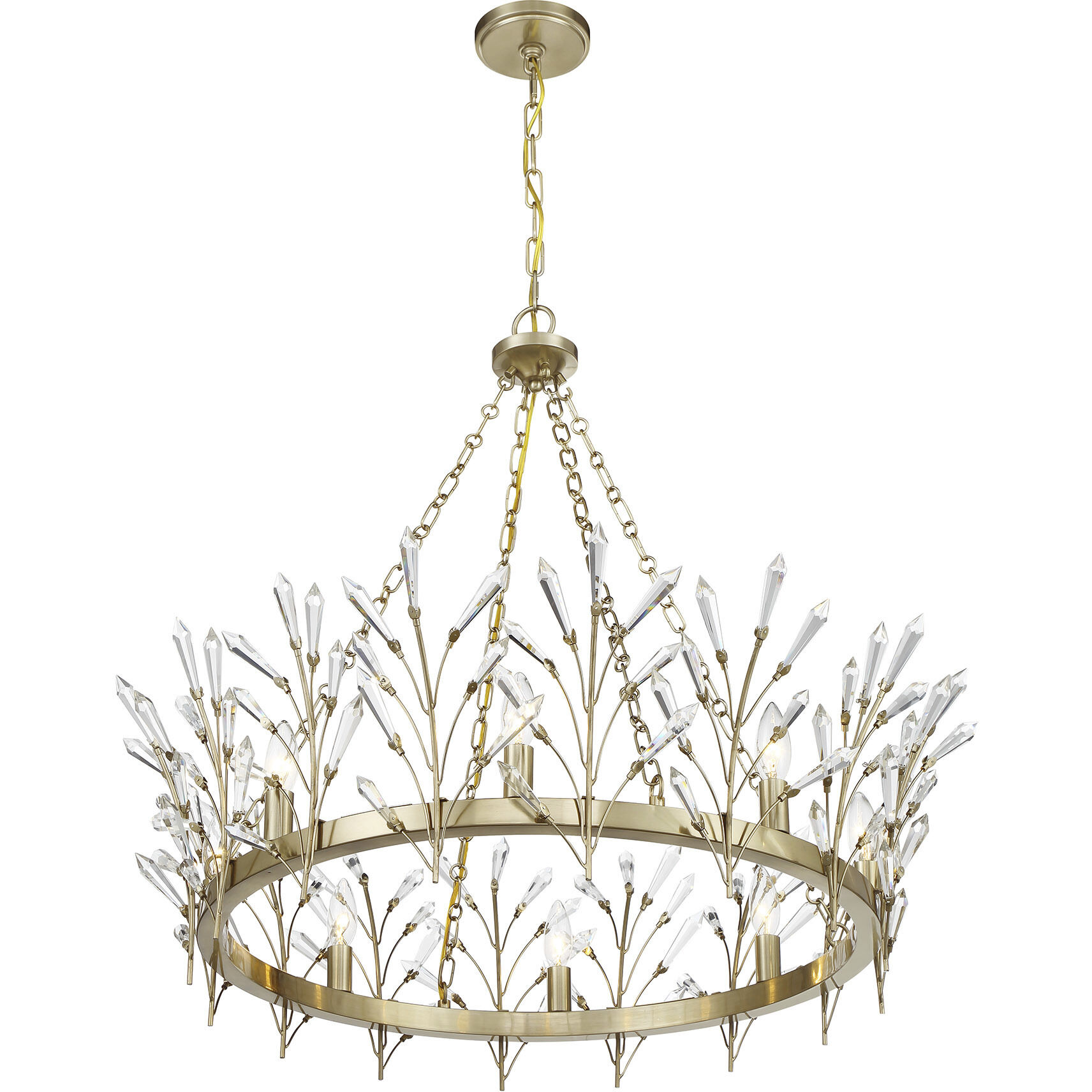 Orianna 8 Light 32 inch Noble Brass Chandelier Ceiling Light