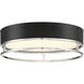 Creswell LED 15 inch Satin Nickel Flush Mount Ceiling Light, Oval