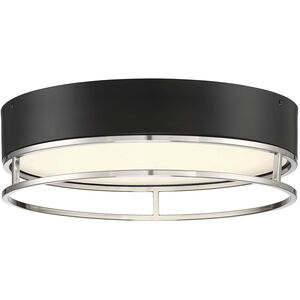 Creswell LED 15 inch Satin Nickel Flush Mount Ceiling Light, Oval