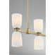 Baldwin 8 Light 44 inch Noble Brass Linear Chandelier Ceiling Light, Essentials