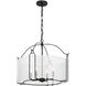 Ashlay 4 Light 22 inch Matte Black Pendant Ceiling Light