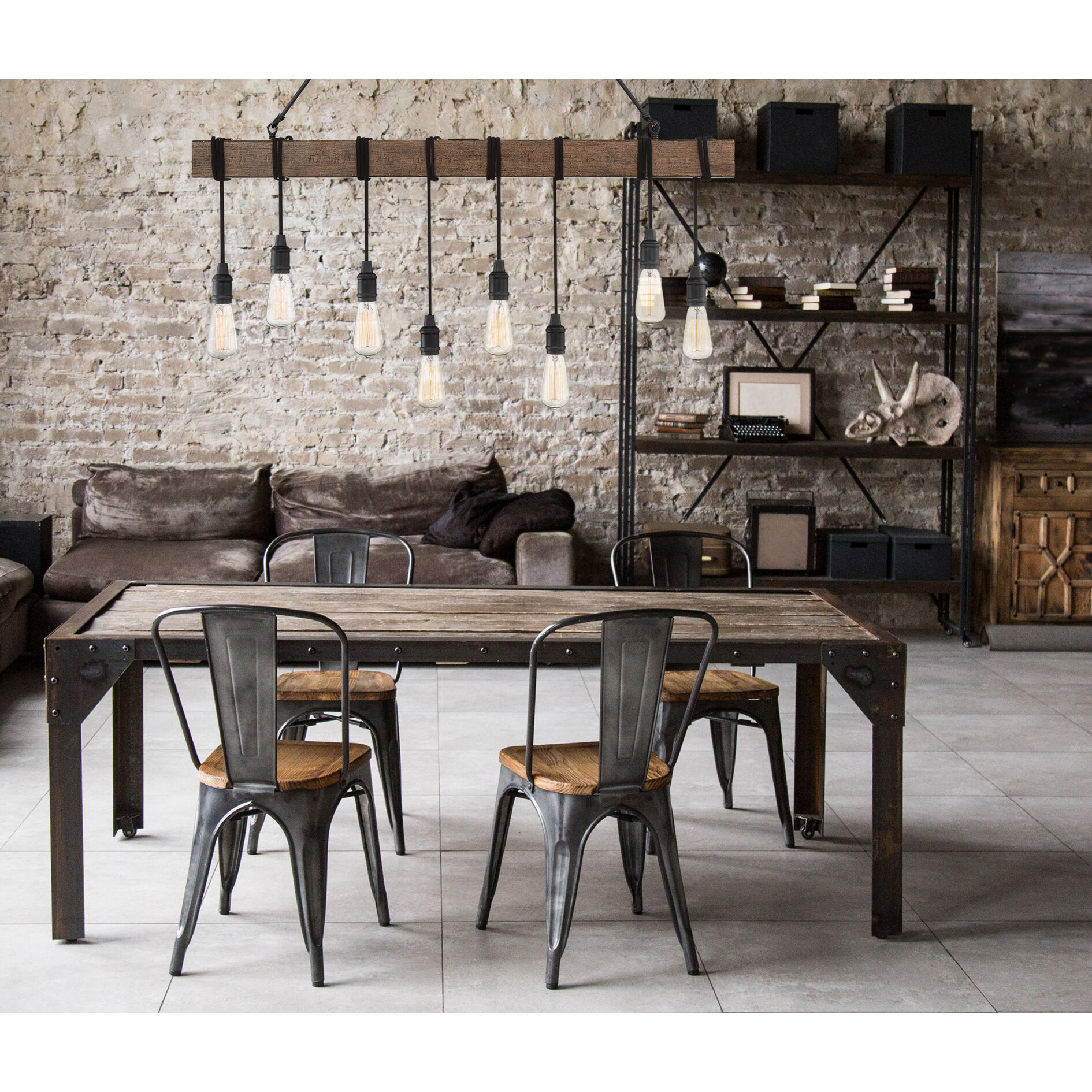 Burgess 8 Light 42 inch Durango Linear Chandelier Ceiling Light