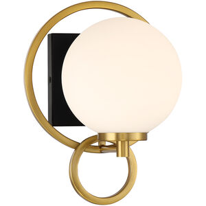 Alhambra 1 Light 7.75 inch Black with Warm Brass Wall Sconce Wall Light