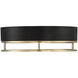 Creswell LED 15 inch Warm Brass Flush Mount Ceiling Light, Oval