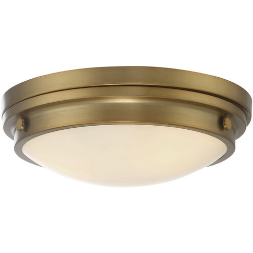 Lucerne 3 Light 15 inch Warm Brass Flush Mount Ceiling Light, Essentials