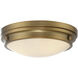 Lucerne 3 Light 15 inch Warm Brass Flush Mount Ceiling Light, Essentials