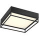 Creswell LED 14 inch English Bronze Flush Mount Ceiling Light, Square