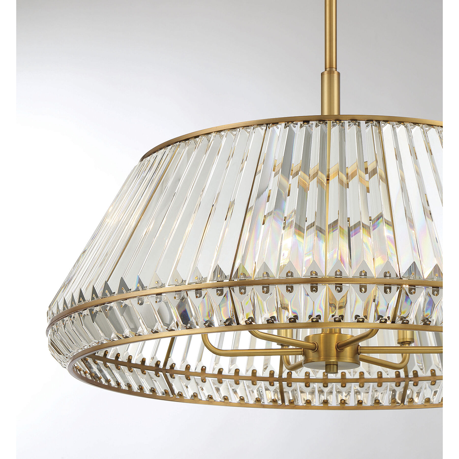 Pyramid 6 Light 29 inch Warm Brass Pendant Ceiling Light