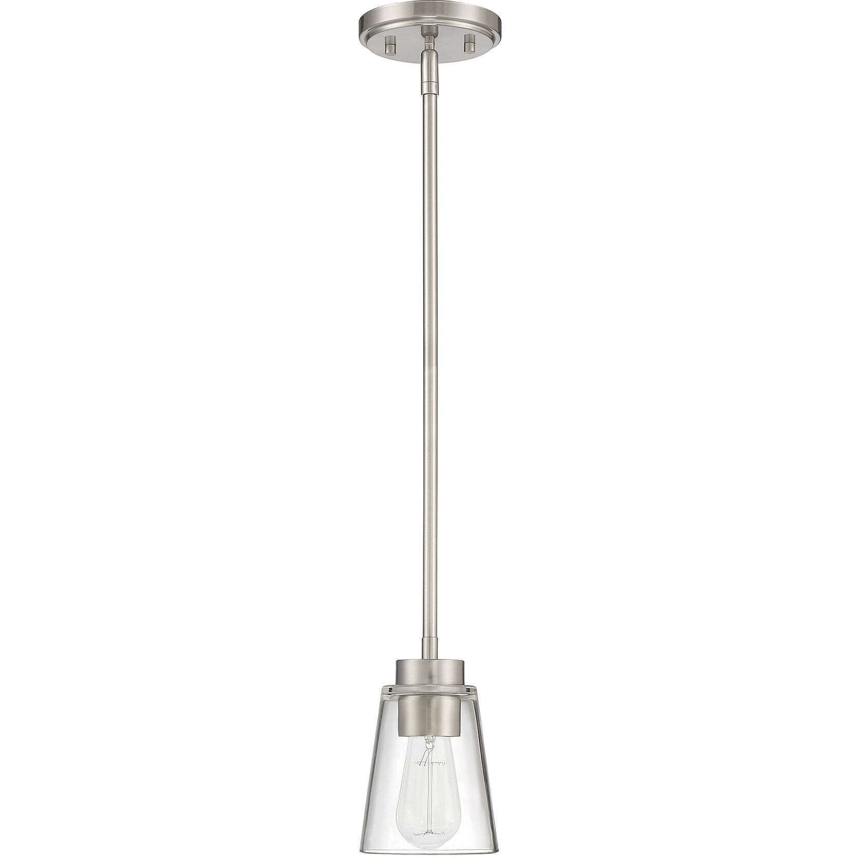 Calhoun 1 Light 5 inch Satin Nickel Mini-Pendant Ceiling Light, Essentials