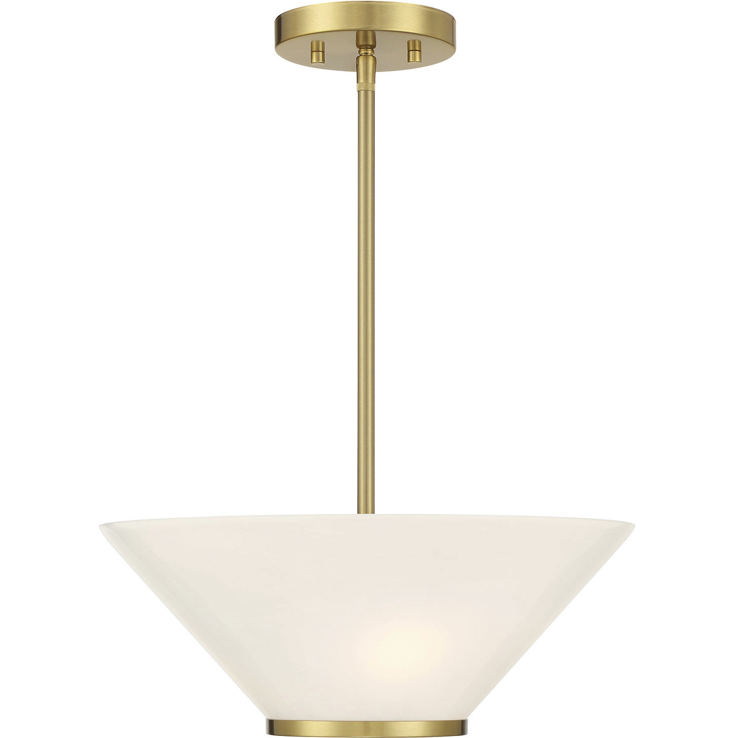 Blair 3 Light 15 inch Warm Brass Convertible Semi-Flush or Pendant Ceiling Light