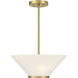 Blair 3 Light 15 inch Warm Brass Convertible Semi-Flush or Pendant Ceiling Light