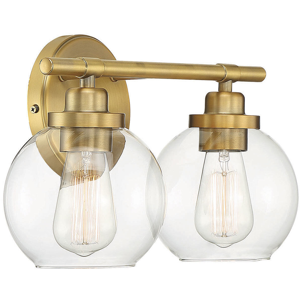 Carson 2 Light 14 inch Warm Brass Bathroom Vanity Light Wall Light, Essentials
