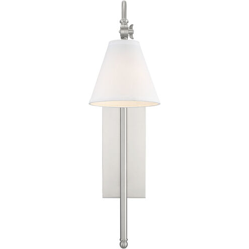 Rutland 11.5 inch 60 watt Satin Nickel Adjustable Wall Sconce Wall Light, Essentials