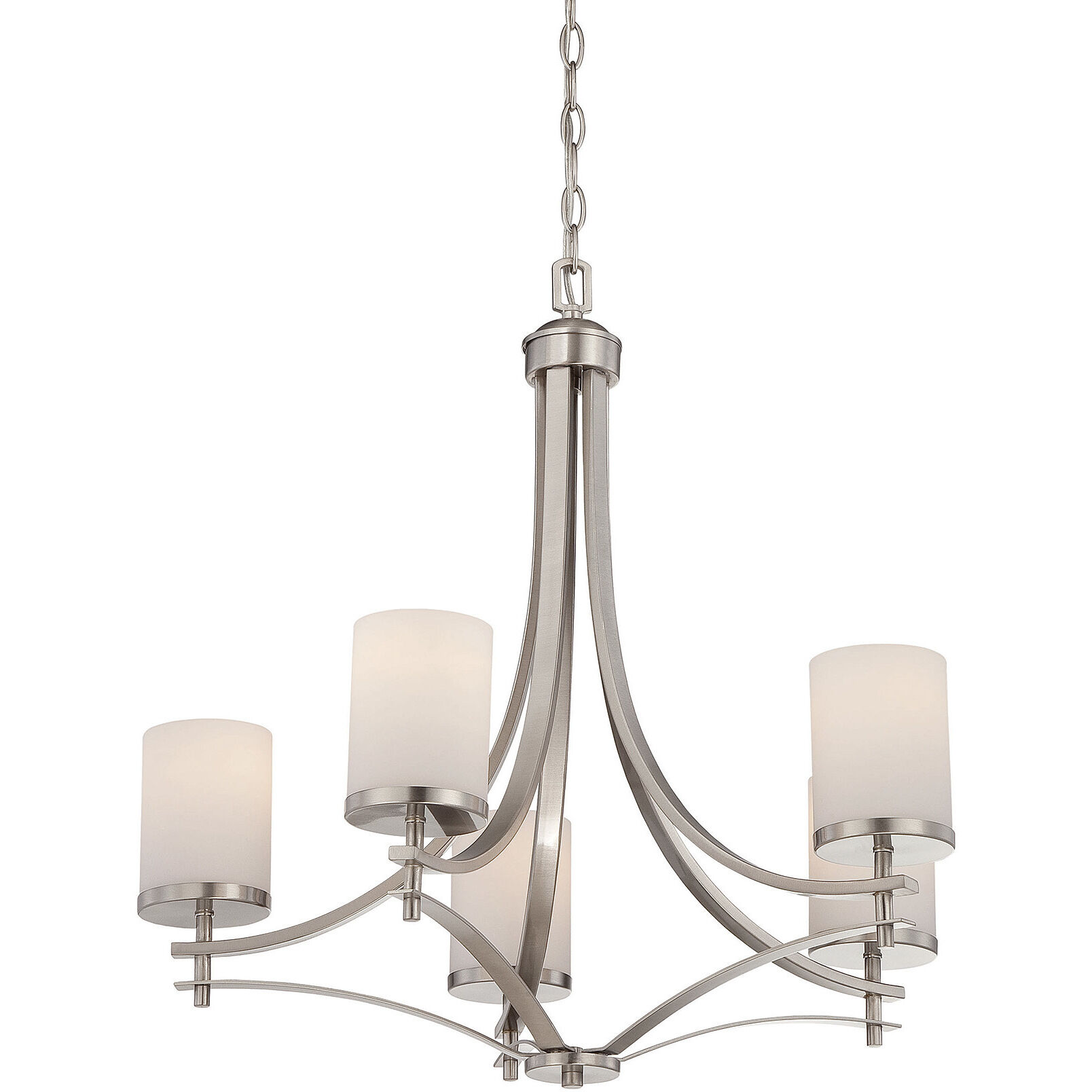 Colton 5 Light 26 inch Satin Nickel Chandelier Ceiling Light, Essentials