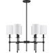 Chatham 6 Light 28 inch Matte Black Chandelier Ceiling Light, Essentials