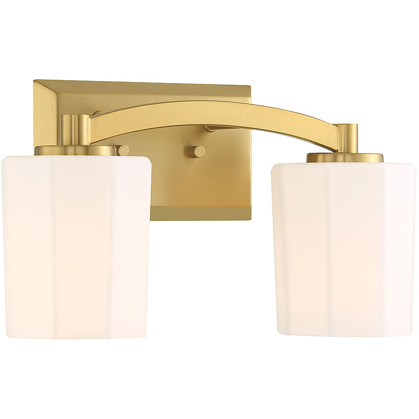 Whitney 2 Light 14 inch Warm Brass Bathroom Vanity Light Wall Light