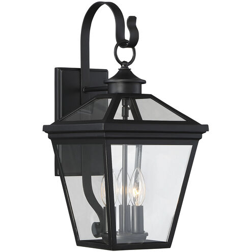 Ellijay 3 Light 19 inch Matte Black Outdoor Wall Lantern