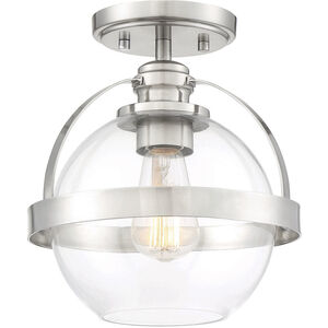 Pendleton 1 Light 9.38 inch Satin Nickel Semi-Flush Ceiling Light, Essentials