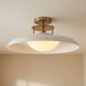 Gavin 1 Light 20 inch White with Warm Brass Accents Semi-Flush Ceiling Light in White/Warm Brass