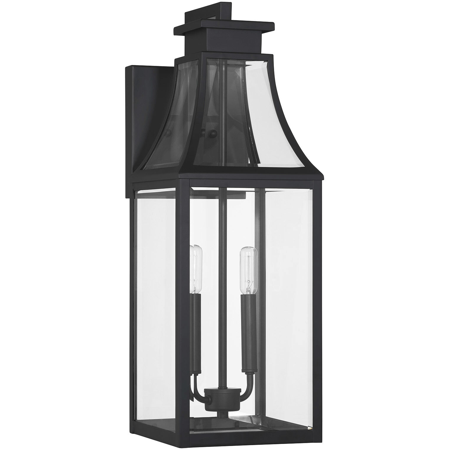 Emery 2 Light 24 inch Matte Black Outdoor Wall Lantern