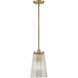 Chantilly 1 Light 8 inch Warm Brass Pendant Ceiling Light, Essentials