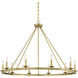 Middleton 10 Light 45 inch Warm Brass Chandelier Ceiling Light, Essentials