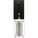 Dunbar 1 Light 4.75 inch Matte Black with Polished Chrome Accents Wall Sconce Wall Light, Essentials