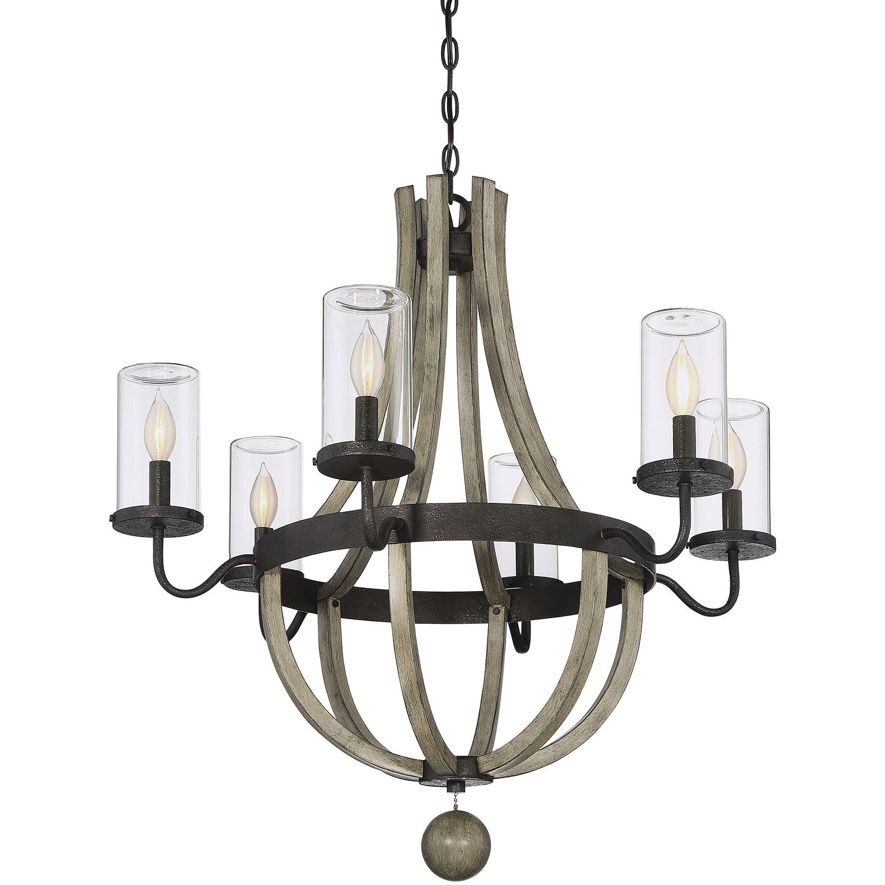 Eden 6 Light 29 inch Weathervane Outdoor Chandelier