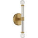 Kingsburg 2 Light 4.5 inch Warm Brass Wall Sconce Wall Light, Lighting One