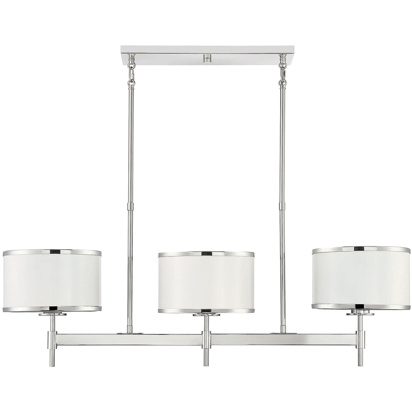 Savoy House 1-187-3-172 Delphi 3 Light 42 inch White with Polished