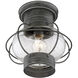 Enfield 1 Light 10 inch Oxidized Black Outdoor Flush Mount