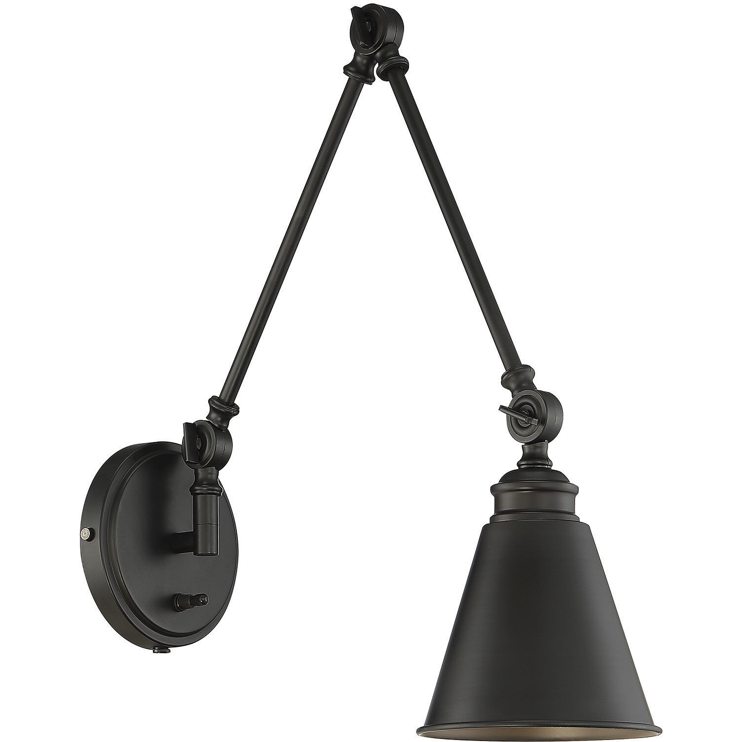 Morland 33.75 inch 60.00 watt Matte Black Adjustable Wall Sconce Wall Light, Essentials