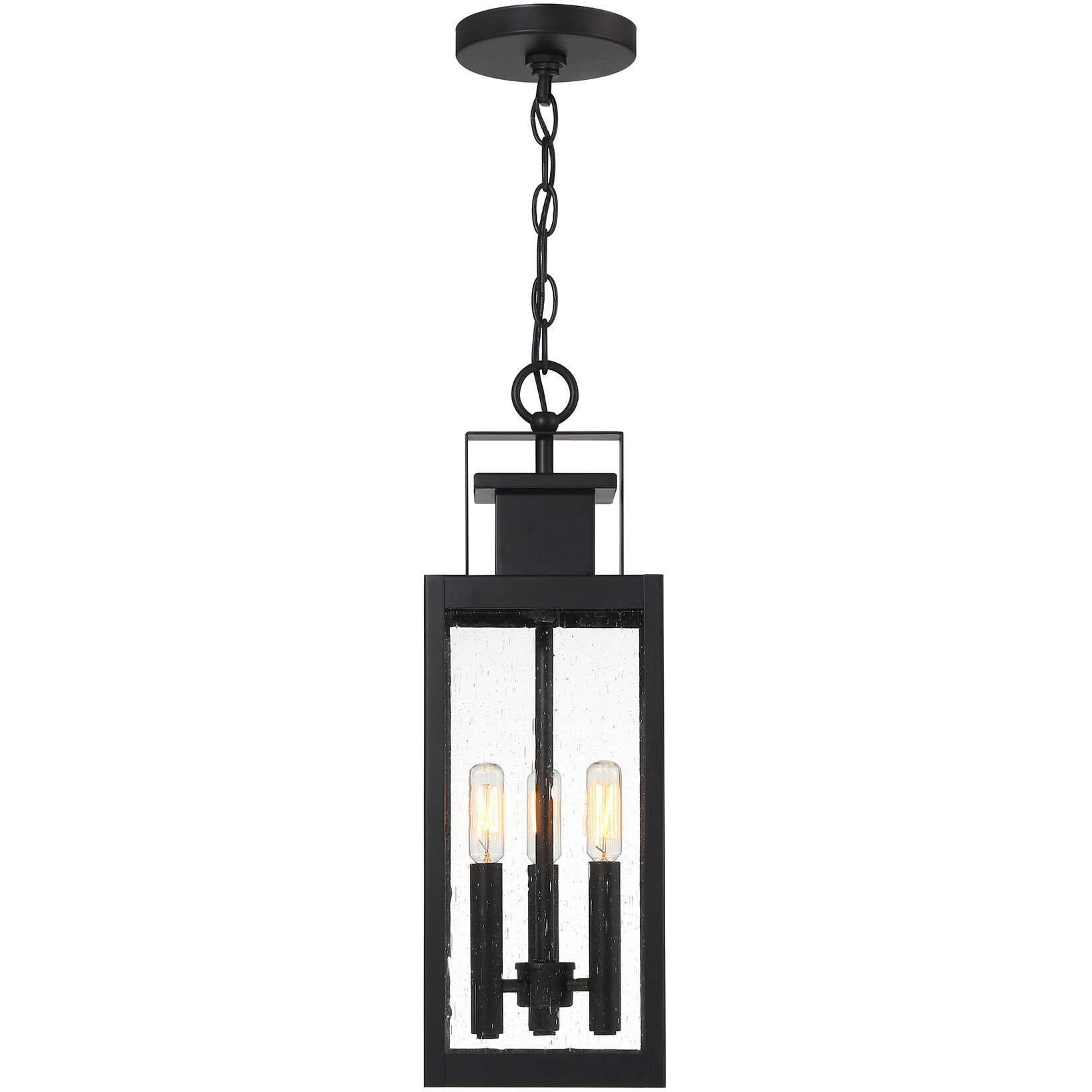 Ascott 3 Light 6.5 inch Black Outdoor Hanging Lantern
