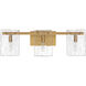 Genry 3 Light 25 inch Warm Brass Bathroom Vanity Light Wall Light
