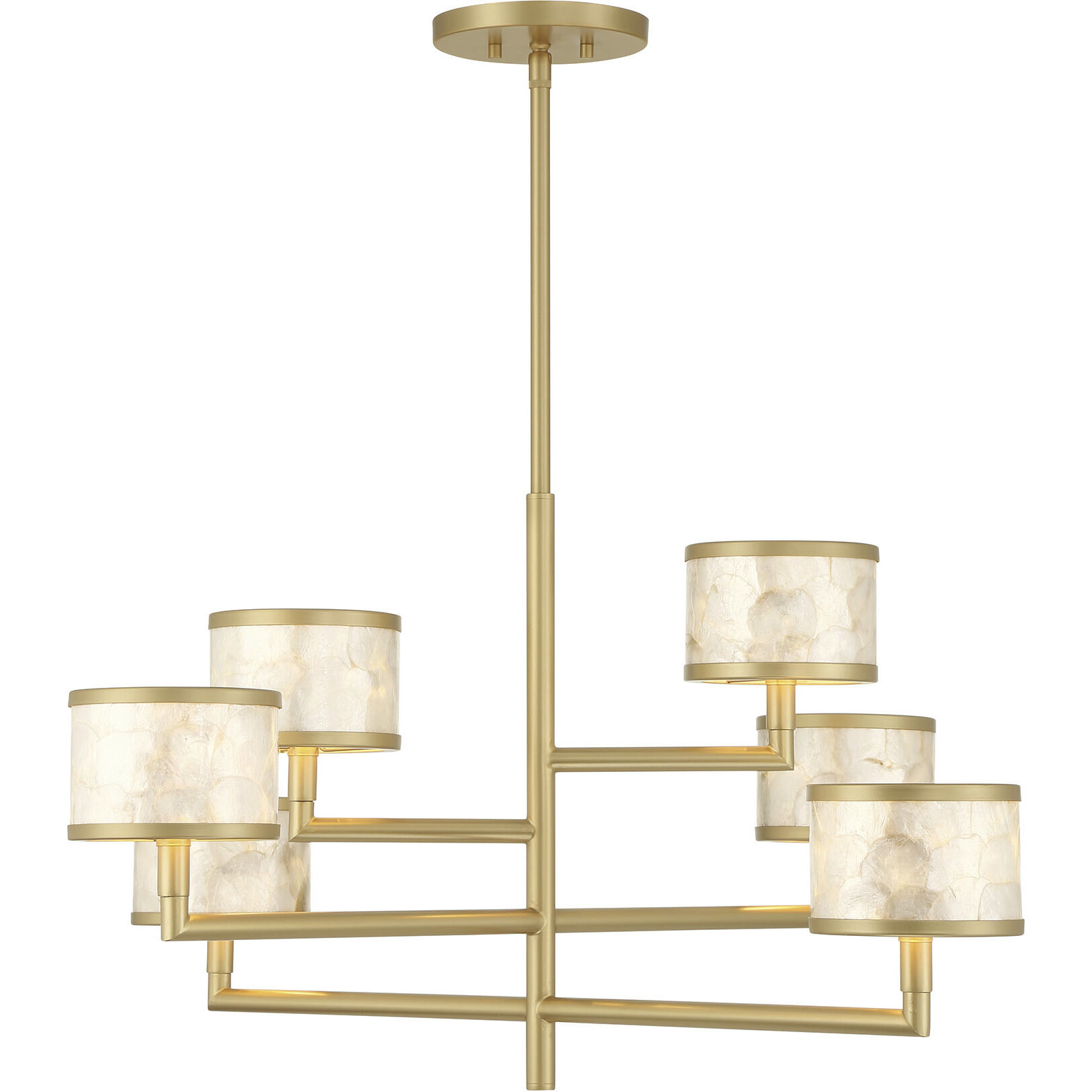 Mariquita 6 Light 34 inch Spun Gold Chandelier Ceiling Light