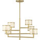 Mariquita 6 Light 34 inch Spun Gold Chandelier Ceiling Light