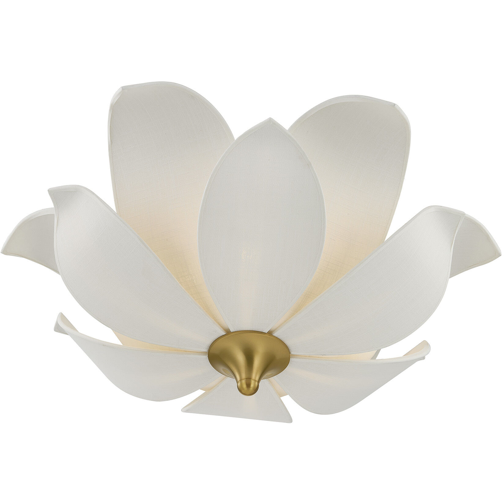 Elsie 6 Light 30 inch Warm Brass Covertible SemiFlush Ceiling Light