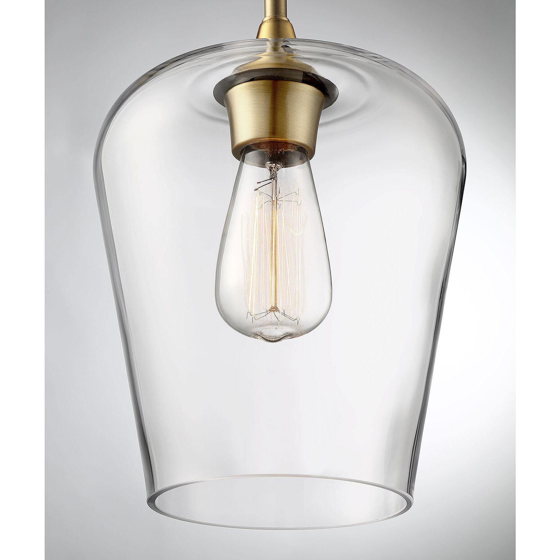 Octave 1 Light 8 inch Warm Brass Pendant Ceiling Light, Essentials