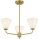 Blair 3 Light 24 inch Warm Brass Chandelier Ceiling Light